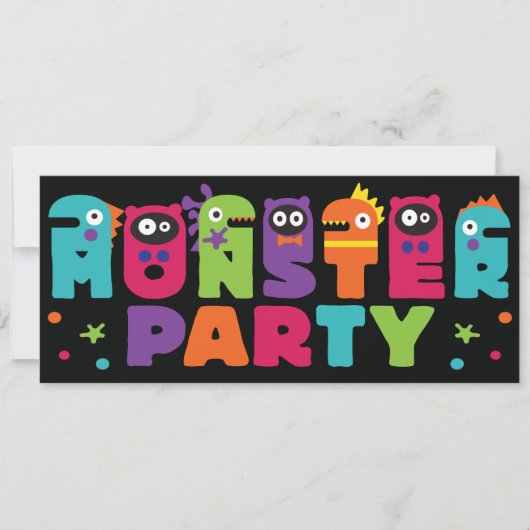 Monster Party Invitation Kaart (Voorkant)