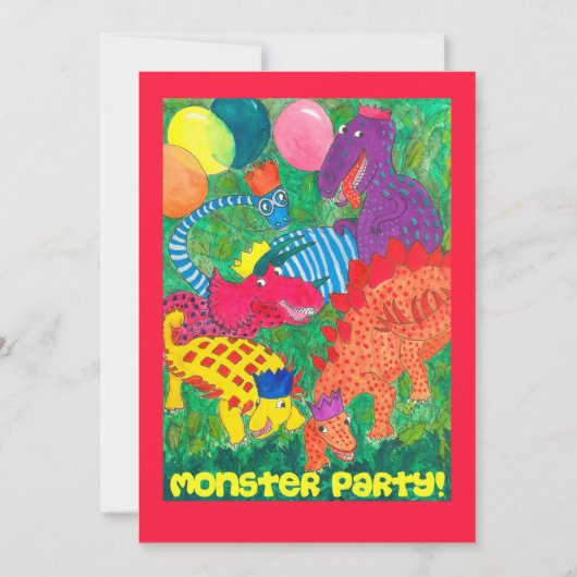 Monster Party Invitation Kaart (Voorkant)