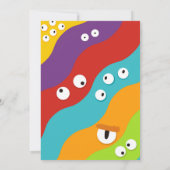 Monster Party Invitation, Monster Boy Kaart (Achterkant)