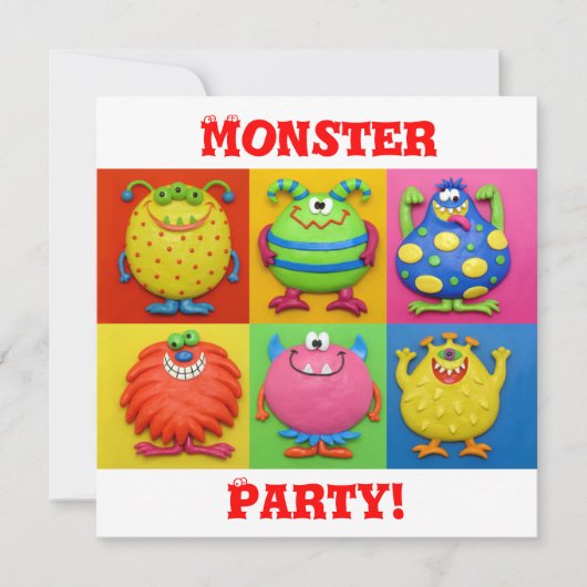 Monster Party Kaart (Voorkant)