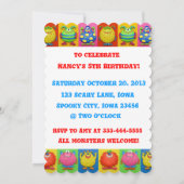 Monster Party Kaart (Achterkant)