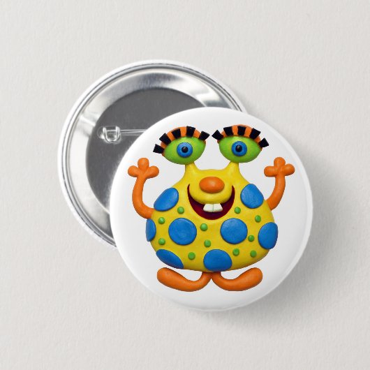 Monster Party Ronde Button 5,7 Cm (Voorkant /achterkant)