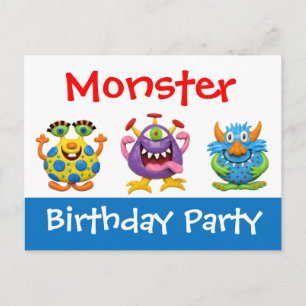 Monster Party Uitnodiging Briefkaart