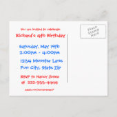 Monster Party Uitnodiging Briefkaart (Achterkant)