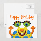 Monster Party Uitnodiging Briefkaart (Voorkant / Achterkant)