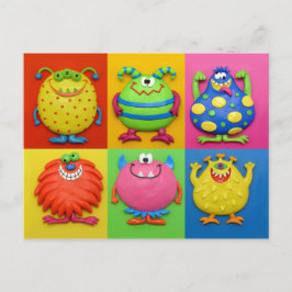 Monster Party Uitnodiging Briefkaart