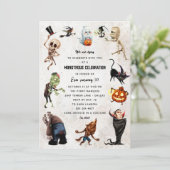 Monster Party Uitnodiging - Monsterachtige Hallowe (Staand voorkant)