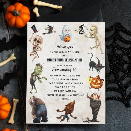 Monster Party Uitnodiging - Monsterachtige Hallowe