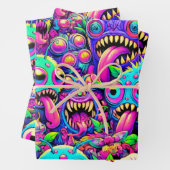 Monster Party Wrapping Paper (In situ)