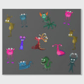 Monster Pattern Cadeaupapier (Vlak)