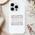 Monster Pink Halloween Schattige en spookachtig iPhone 15 Pro Case<br><div class="desc">Bescherm je iPhone 15 Pro in spookachtige stijl met ons "Momster" Pink Halloween-Hoesje! Ontworpen voor Halloween-liefhebbende moeders, dit hoesje is voorzien van het speelse "Momster" -ontwerp in gedurfde, spookachtige letters op een strakke roze achtergrond. Dit duurzame hoesje biedt zowel stijl als bescherming en beschermt uw telefoon tegen krassen, vallen en...</div>