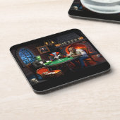 Monster Poker Halloween Bier Onderzetter (Linkerzijde)