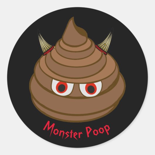 Monster Poop Emoji Sticker (Voorkant)