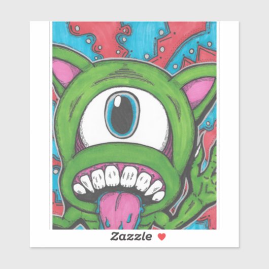 Monster Pop Vinyl Sticker (Vel)