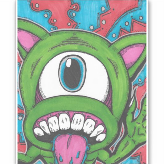 Monster Pop Vinyl Sticker (Voorkant)