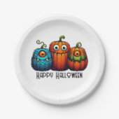Monster Pumkins Papieren Bordje (Voorkant)