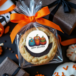 Monster Pumpkins Ronde Sticker
