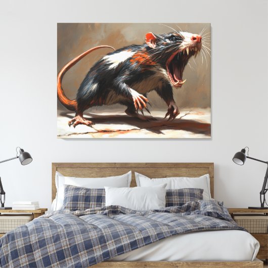 Monster rat wezen canvas afdruk (Insitu (Slaapkamer))