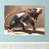 Monster rat wezen canvas afdruk (Insitu (Houten vloer))