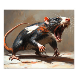 Monster rat wezen foto afdruk