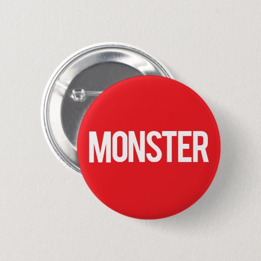 Monster Records Ronde Button 5,7 Cm (Voorkant /achterkant)