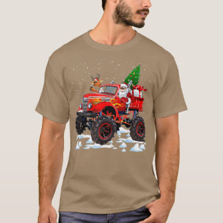 Monster Red Truck met Kerstman T-shirt