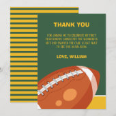 Monster Retro Football Eerste jaar Down 1st Verjaa Bedankkaart (Voorkant / Achterkant)