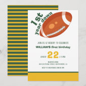 Monster Retro Football Eerste jaar Down 1st Verjaa Kaart (Voorkant / Achterkant)