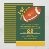 Monster Retro Football Eerste jaar Down 1st Verjaa Kaart (Voorkant / Achterkant)