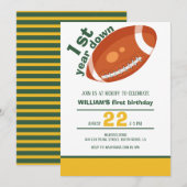 Monster Retro Football Eerste jaar Down 1st Verjaa Kaart (Voorkant / Achterkant)