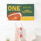 Monster Retro Football Eerste jaar Down 1st Verjaa Spandoek (Insitu)