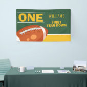 Monster Retro Football Eerste jaar Down 1st Verjaa Spandoek (Beurs)