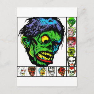 Monster Retro monsters Briefkaart