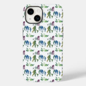 Monster Reunion Funny Ombre Creature Blue Green Case-Mate iPhone Case (Achterkant)