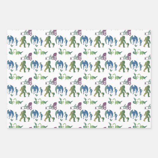 Monster Reunion Funny Ombre Mythic Creater Inpakpapier Vel (Voorkant 3)