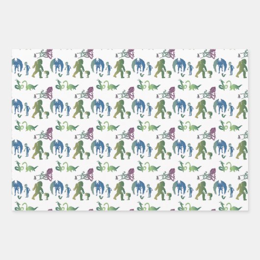 Monster Reunion Funny Ombre Mythic Creater Inpakpapier Vel (Voorkant)