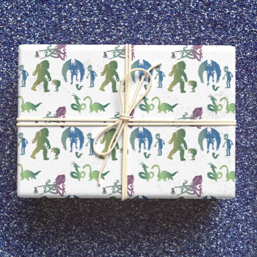 Monster Reunion Funny Ombre Mythic Creater Inpakpapier Vel