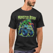 Monster Ridin Shirt - Halloween Monster Truck Tee! (Voorkant)