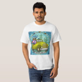 Monster rijdt in auto t-shirt (Voorkant volledig)
