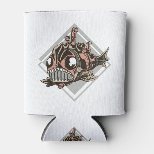 Monster Robotvis Cadeau Voor Zee Monster Liefhebbe Blikjeskoeler (Voorkant)