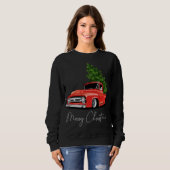 Monster Rode Vrachtwagen Kerstboom Xmas Trui (Voorkant volledig)