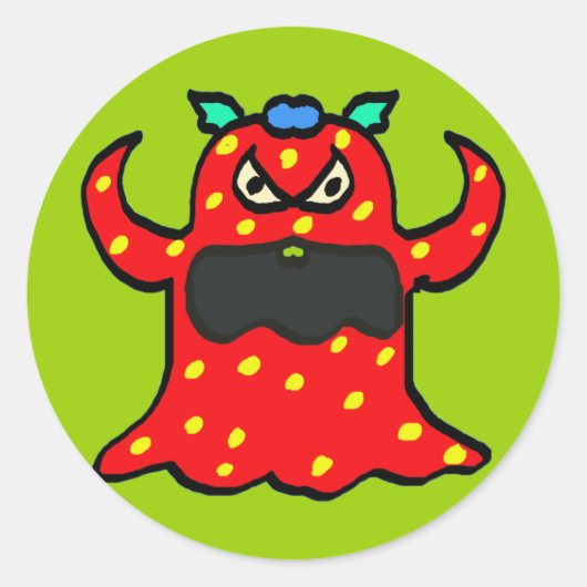 monster ronde sticker (Voorkant)