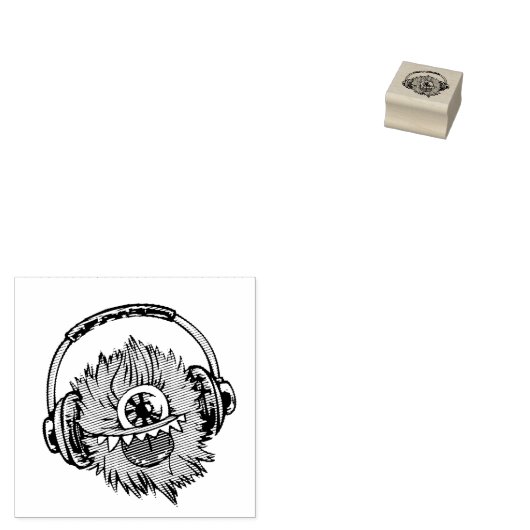 Monster Rubberstempel (Gestempeld)