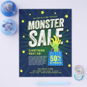 Monster Sale Halloween Retail Advertentie Flyer (Enkel)