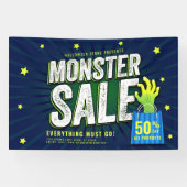 Monster Sale Halloween Retail Advertentie Spandoek (Horizontaal)