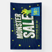 Monster Sale Halloween Retail Advertentie Spandoek (Verticaal)