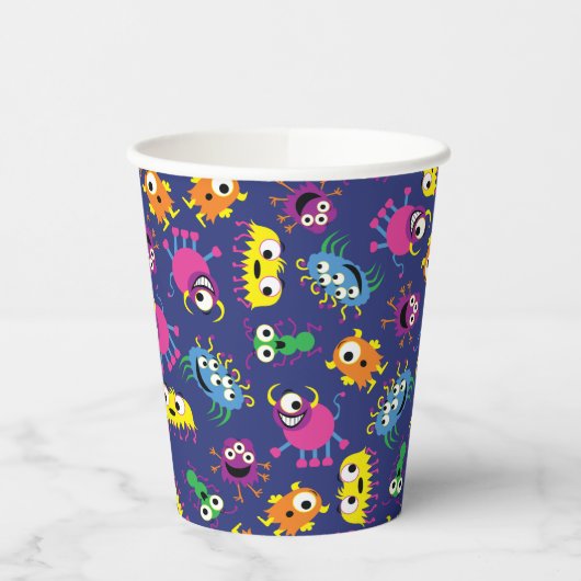 Monster Schattige Grappig 1e Verjaardagsfeest Kind Papieren Bekers (Links)