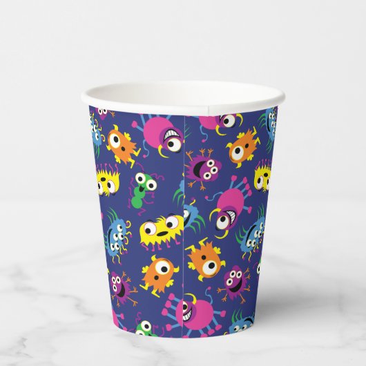 Monster Schattige Grappig 1e Verjaardagsfeest Kind Papieren Bekers (Rechts)
