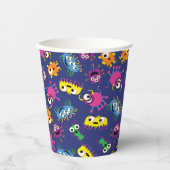 Monster Schattige Grappig 1e Verjaardagsfeest Kind Papieren Bekers (Voorkant)