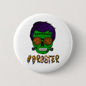 Monster schedel Broster Broer Halloween Matching F Ronde Button 5,7 Cm (Voorkant)